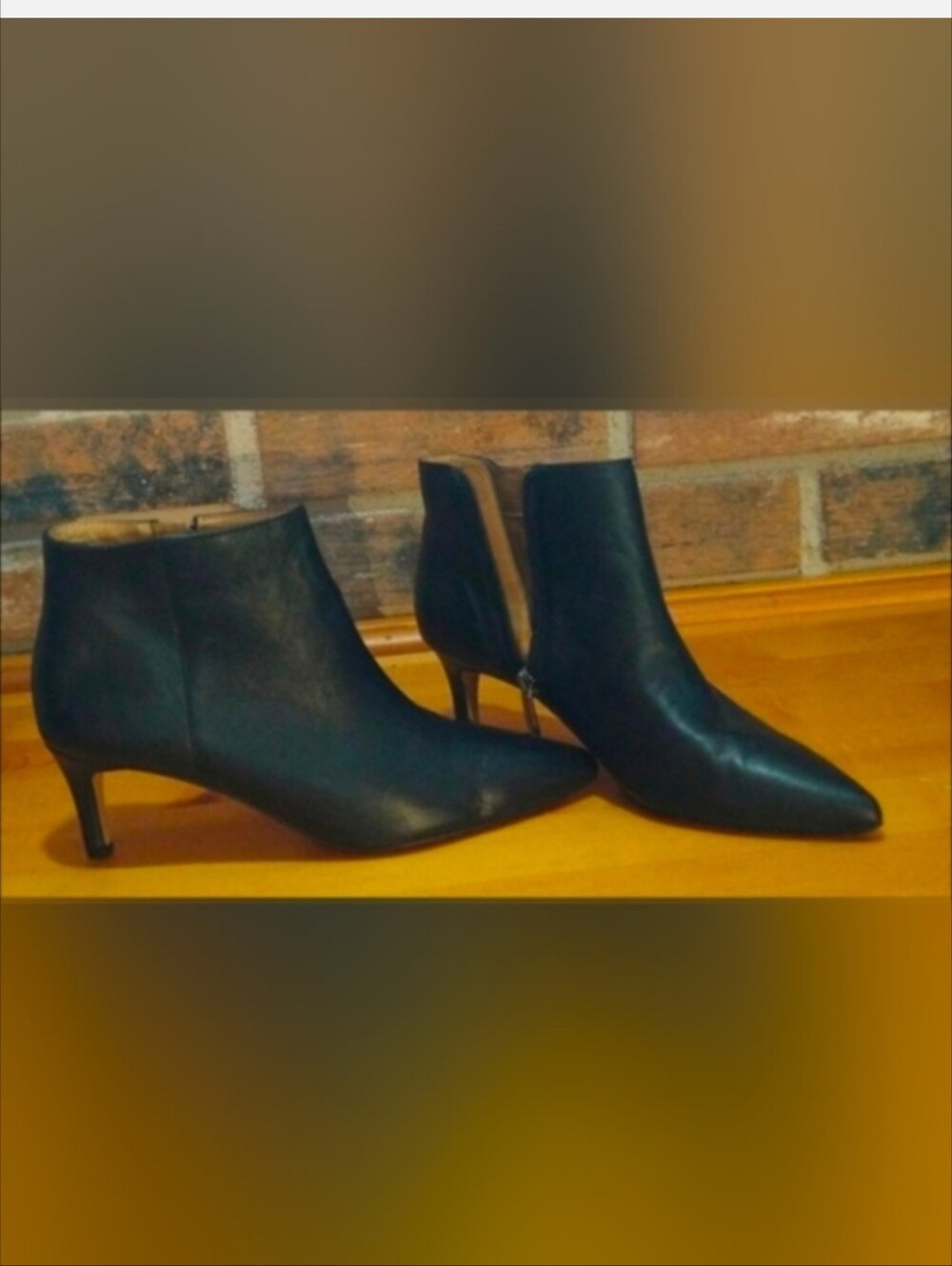 Franco Sarto Black Leather Ankle Boots